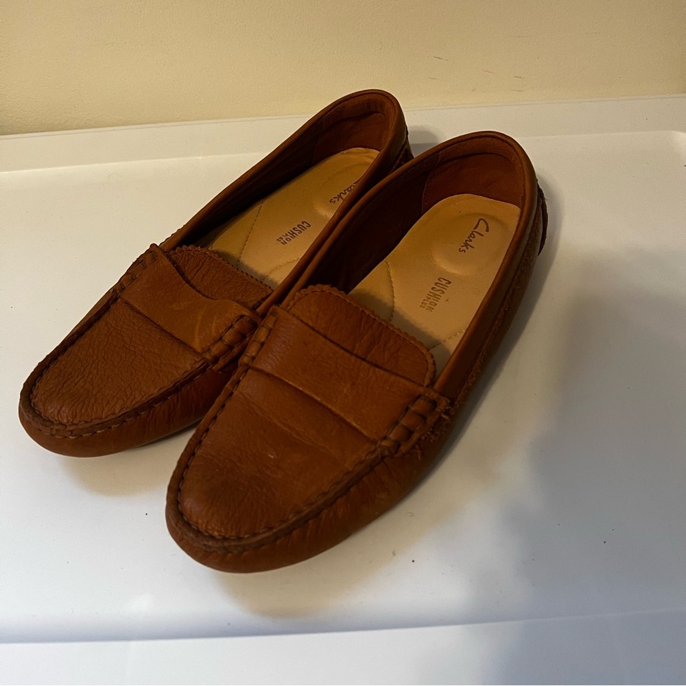 Clarks Brown Leather Loafers
